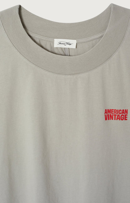 T-SHIRT AMPLE MC COL BATEAU