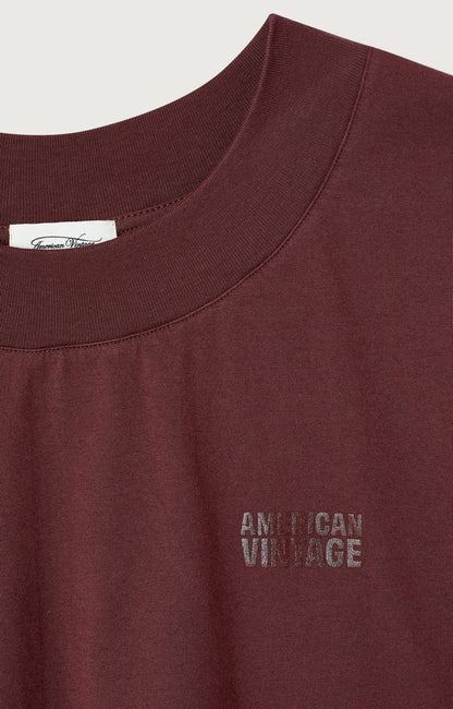 T-SHIRT AMPLE MC COL BATEAU