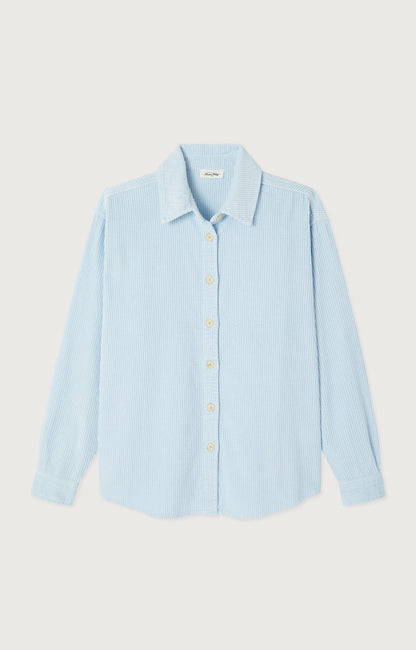 CHEMISE LONGUE AMPLE ML COL BOUTONNE