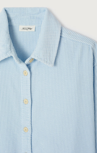 CHEMISE LONGUE AMPLE ML COL BOUTONNE