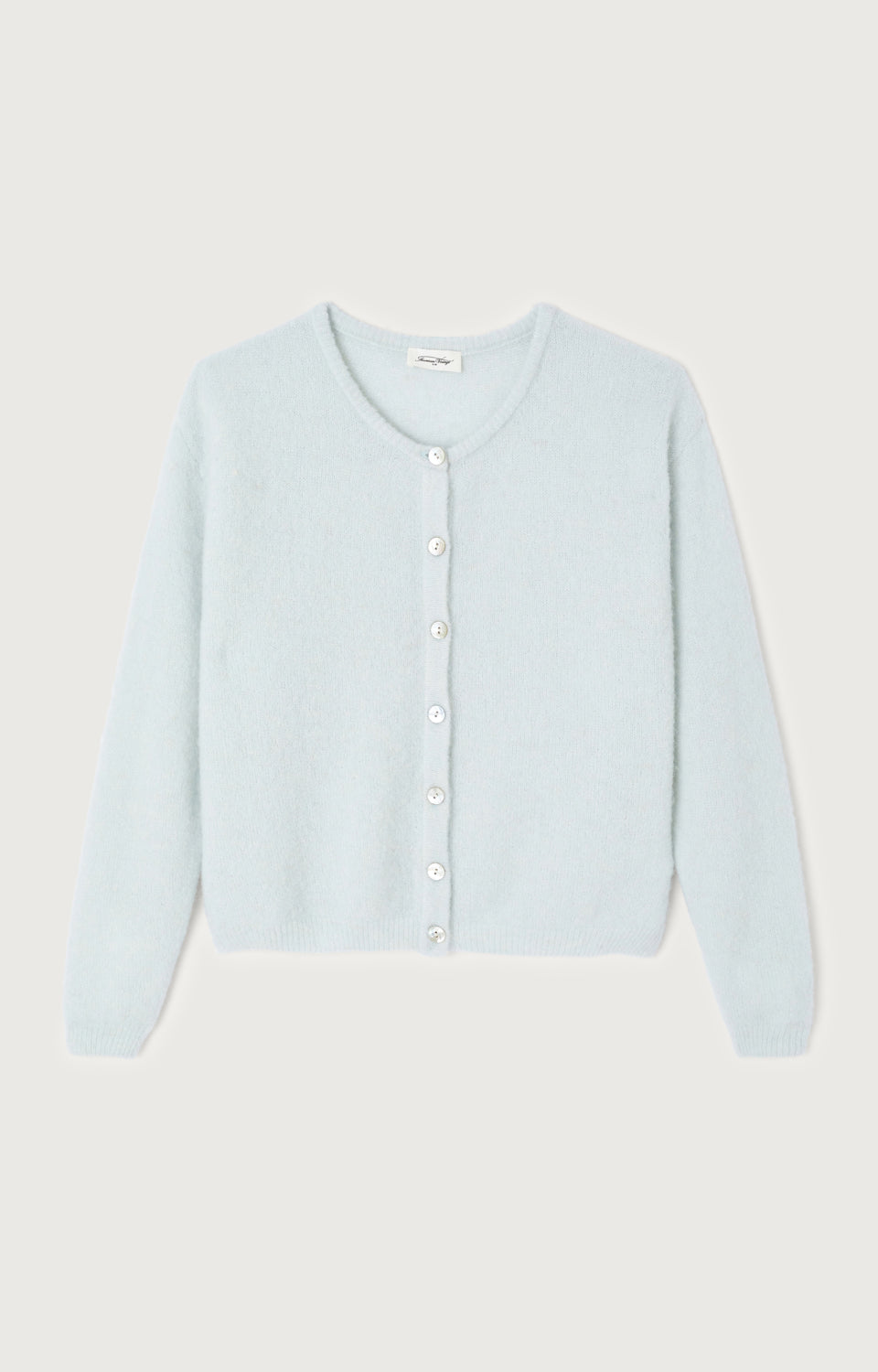 GILET COURT ML COL ROND BOUTONNE