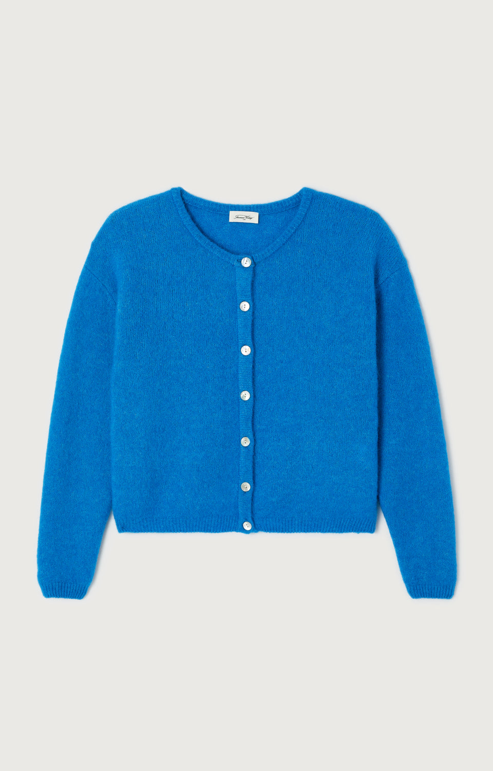 GILET COURT ML COL ROND BOUTONNE