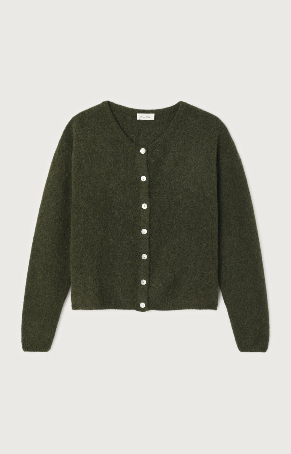 GILET COURT ML COL ROND BOUTONNE