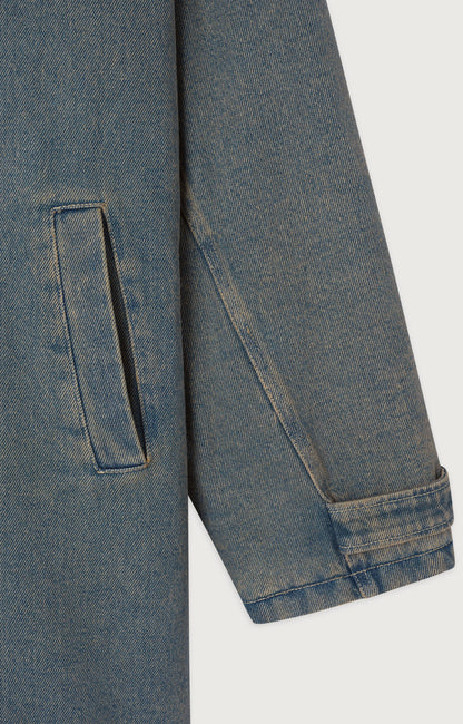TRENCH MI-LONG DROIT ML COL MONTANT ZIPPE