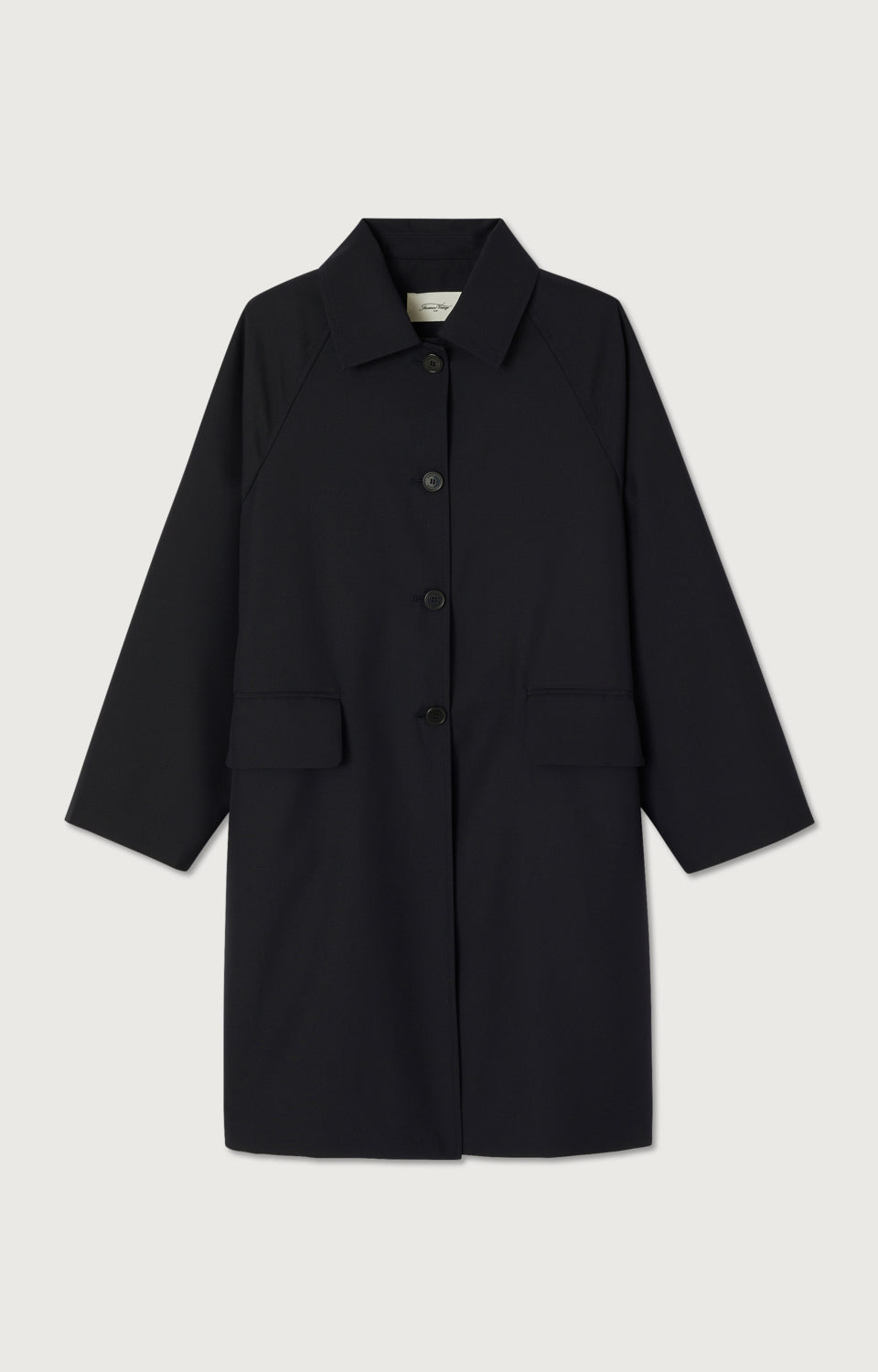 MANTEAU MI-LONG AMPLE ML COL CHEMISE BOUTONNE