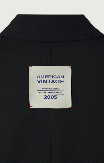 MANTEAU MI-LONG AMPLE ML COL CHEMISE BOUTONNE