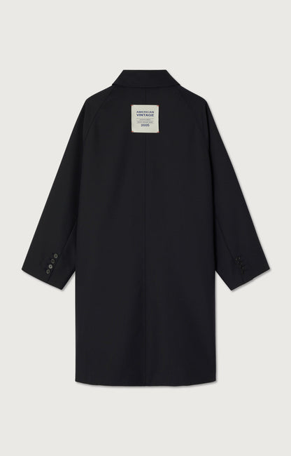 MANTEAU MI-LONG AMPLE ML COL CHEMISE BOUTONNE