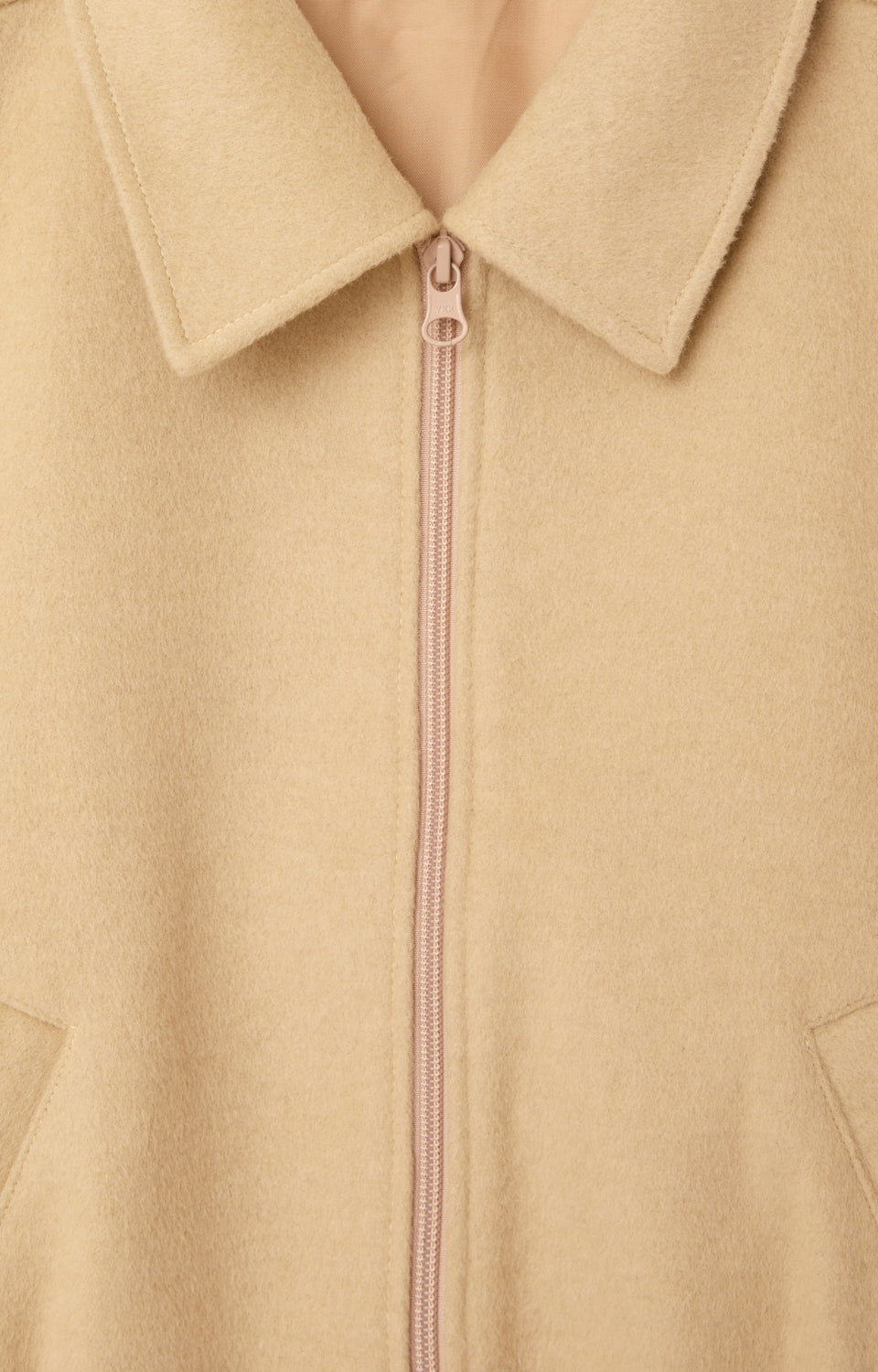 VESTE MI-LONG BOULE ML COL CHEMISE ZIPPEE