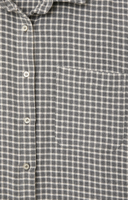 CHEMISE LONGUE AMPLE ML COL BOUTONNE
