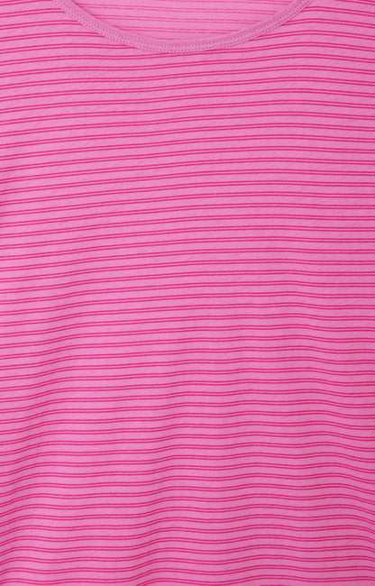 T-SHIRT AMPLE ML COL ROND RAYE