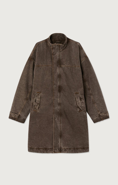 MANTEAU MI-LONG DROIT ML COL MONTANT ZIPPE