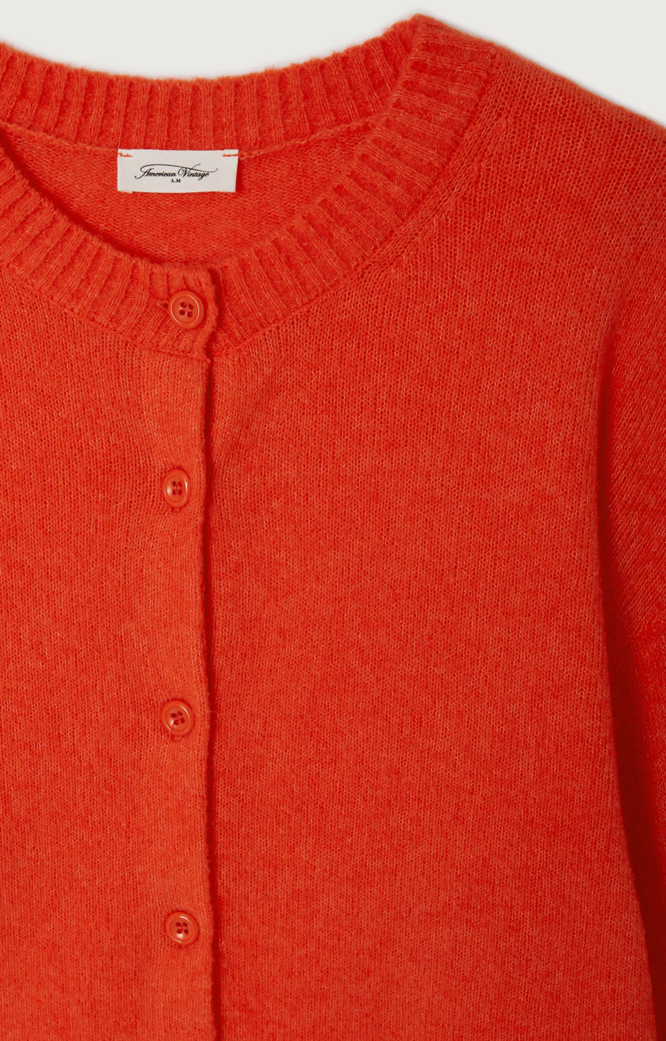 GILET ML COL ROND BOUTONNE