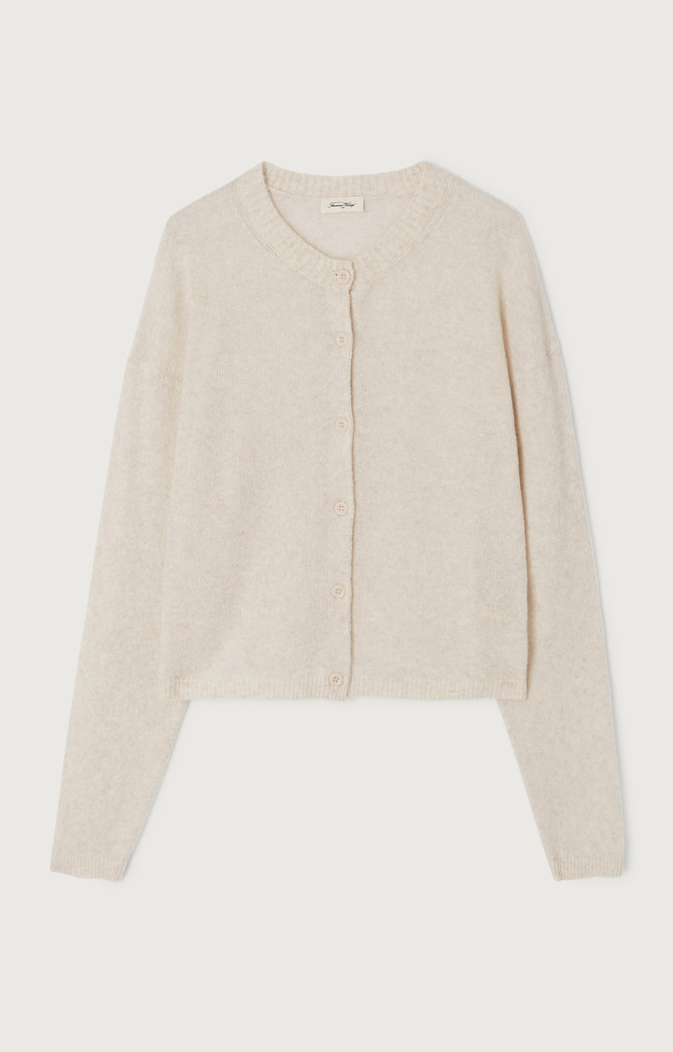 GILET ML COL ROND BOUTONNE