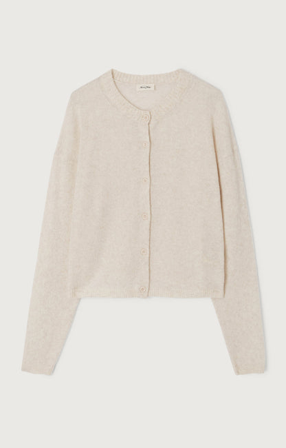 GILET ML COL ROND BOUTONNE