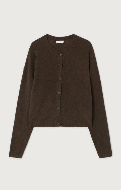 GILET ML COL ROND BOUTONNE