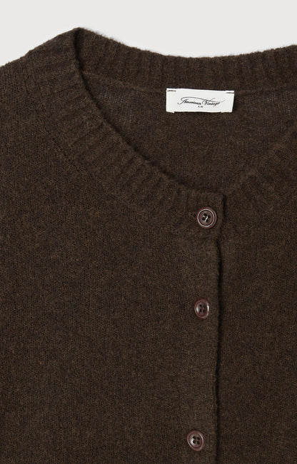 GILET ML COL ROND BOUTONNE
