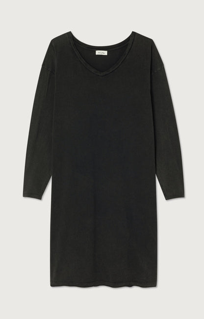ROBE LONGUE DROITE ML COL V
