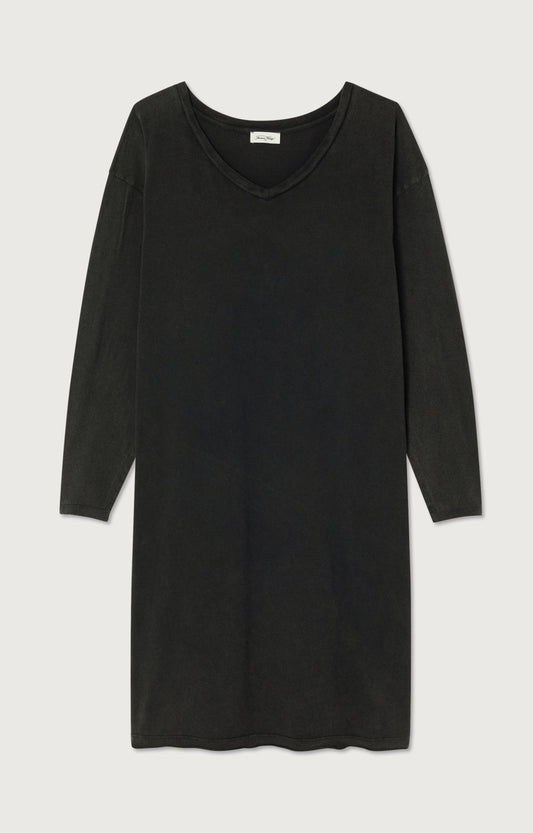 ROBE LONGUE DROITE ML COL V