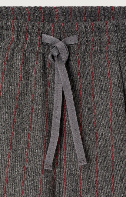 PANTALON LARGE RAYE