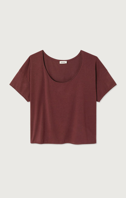 T-SHIRT DROIT MC COL BATEAU
