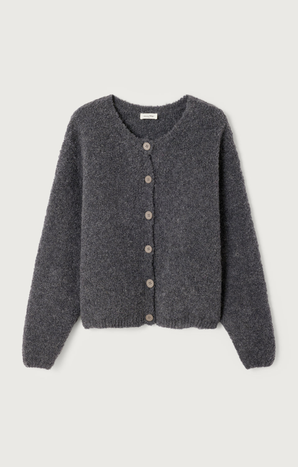 GILET COURT AMPLE ML COL BATEAU BOUTONNE