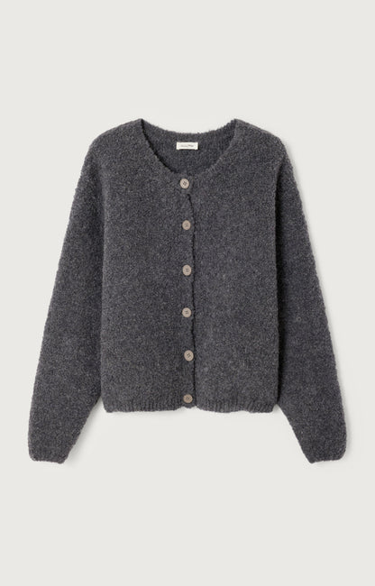 GILET COURT AMPLE ML COL BATEAU BOUTONNE