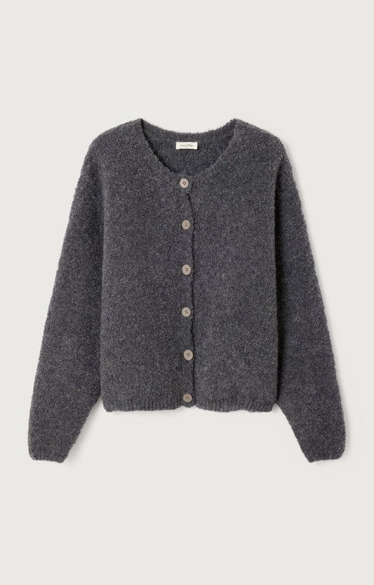 GILET COURT AMPLE ML COL BATEAU BOUTONNE