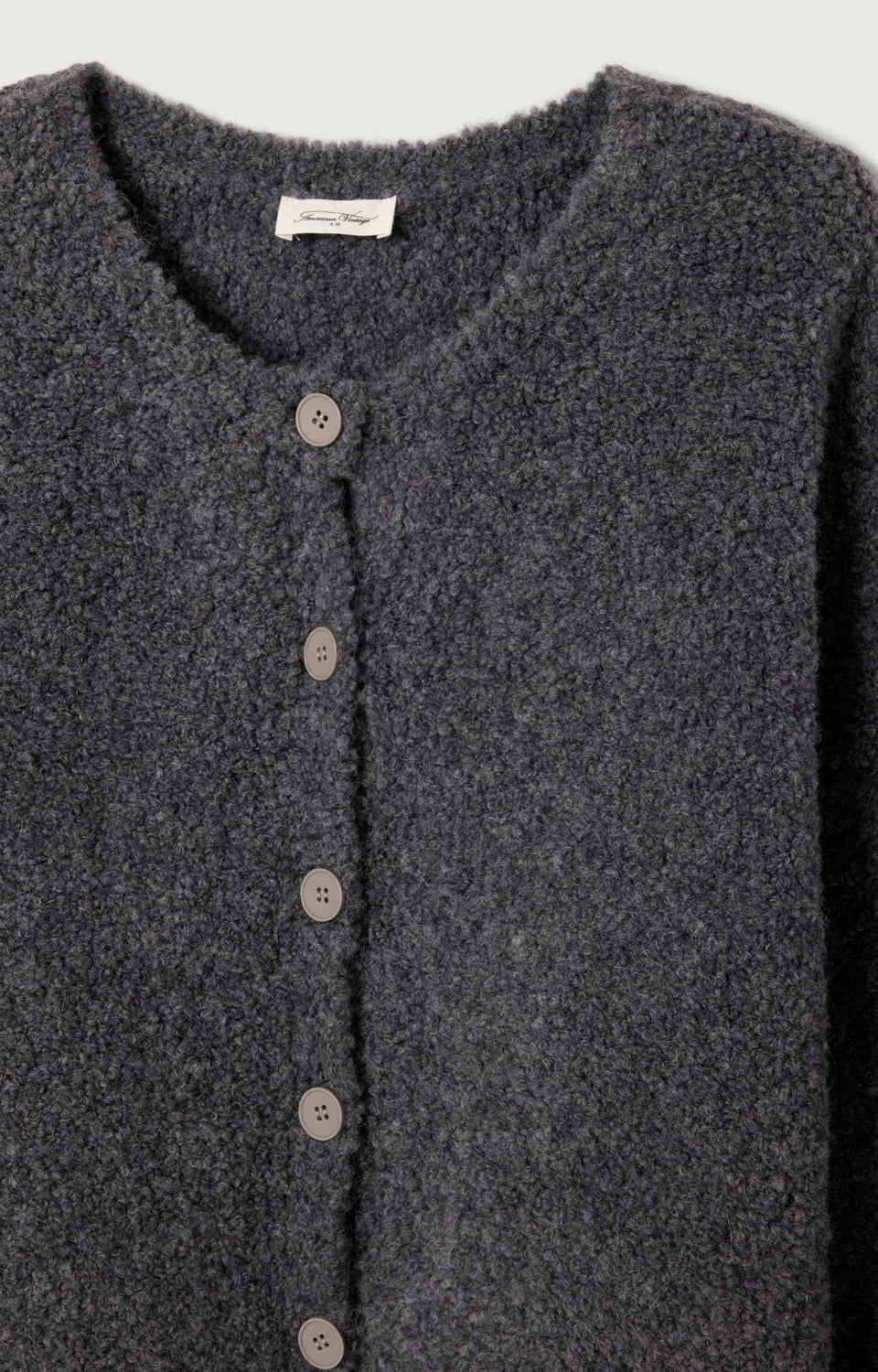 GILET COURT AMPLE ML COL BATEAU BOUTONNE