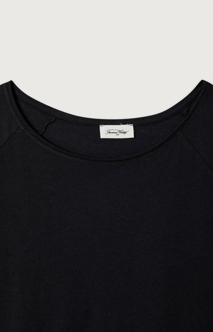 T-SHIRT DROIT MC COL BATEAU
