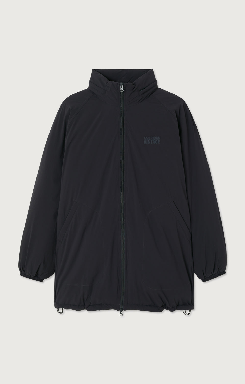 PARKA MI-LONG AMPLE ML COL MONTANT ZIPPEE