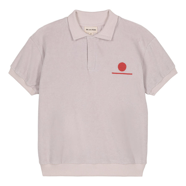 儿童淡紫色棉Polo衫
