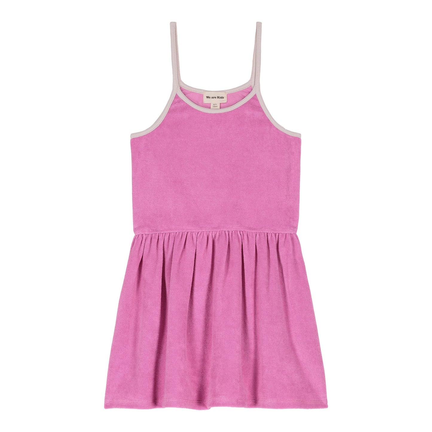 女童粉色吊带连衣裙