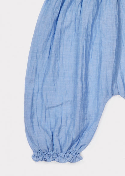 Baby Azure Blue Woven Trousers