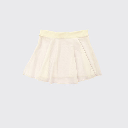 女童白色芭蕾舞短裙