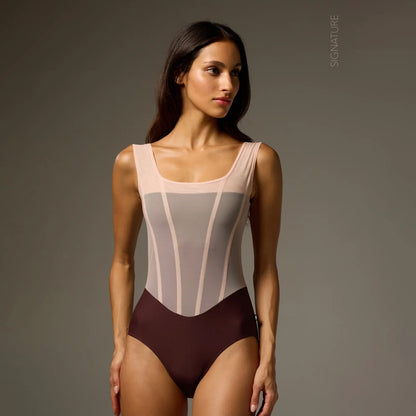 女士浅粉色芭蕾舞连体衣(SOFIA LEOTARD | SIGNATURE/BON BON UMBER)