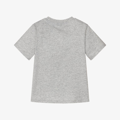 男童灰色蜘蛛图案棉T恤