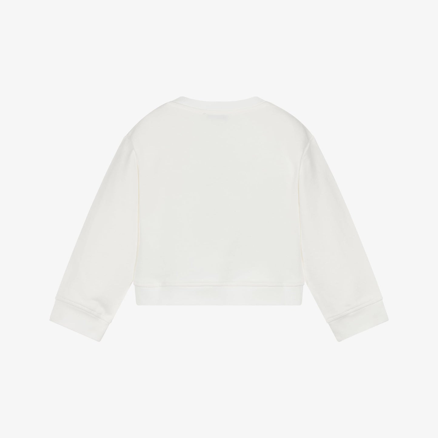 女童白色刺绣棉卫衣