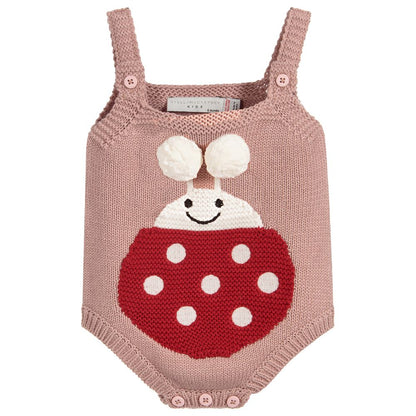 Baby Girls Dusky Rose Cotton Jumpsuit