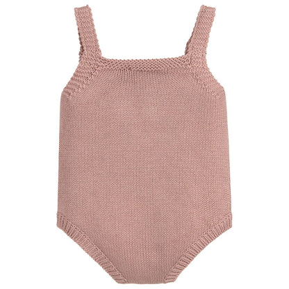 Baby Girls Dusky Rose Cotton Jumpsuit