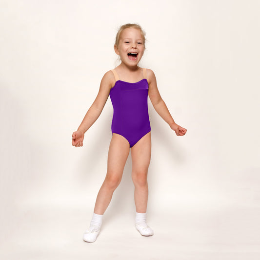 女童紫色芭蕾舞连体衣