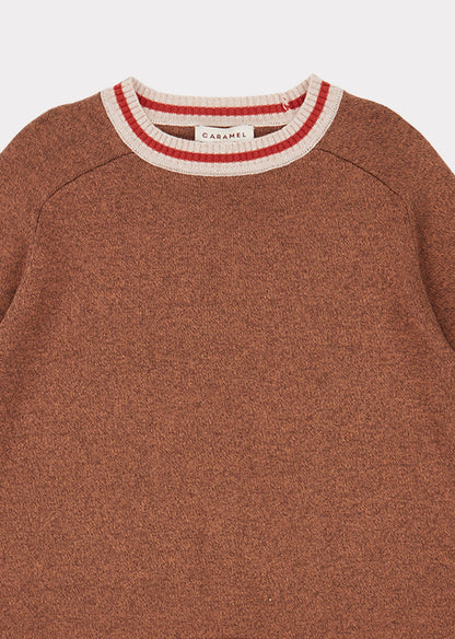 Girls Brown Cotton Sweater