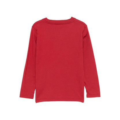 男童红色骏马印花棉T恤