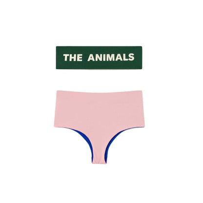 女童粉色Logo泳装