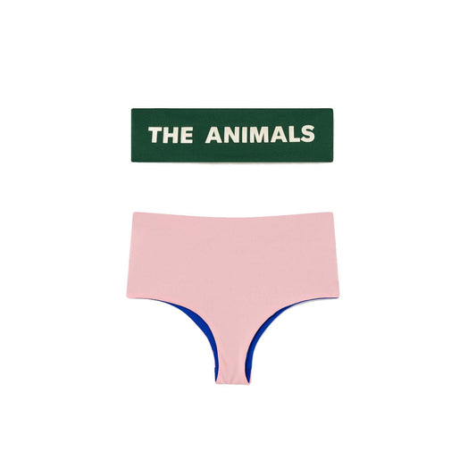 女童粉色Logo泳装