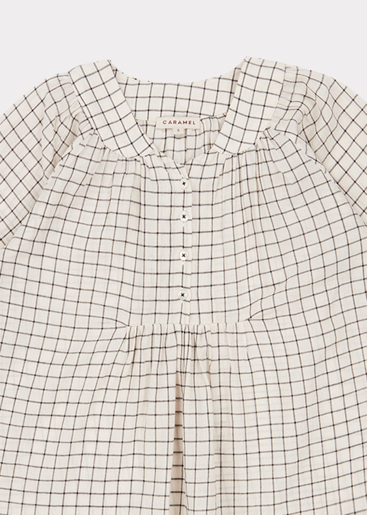 Girls Black & White Check Top