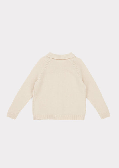 Boys & Girls Cream Woodpecker Cardigan