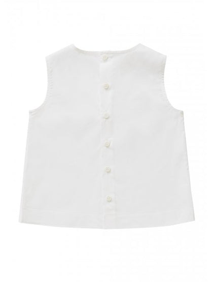 Girls White Cotton Top