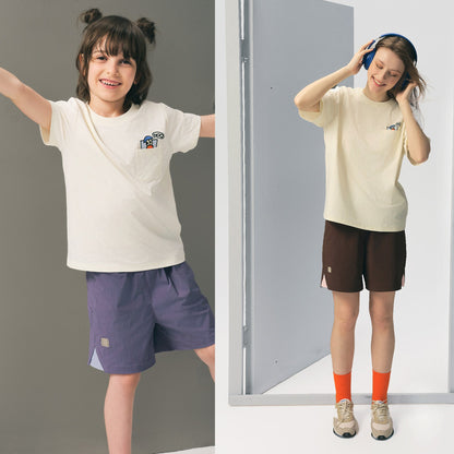 亲子款芝士白色速干短袖T恤
