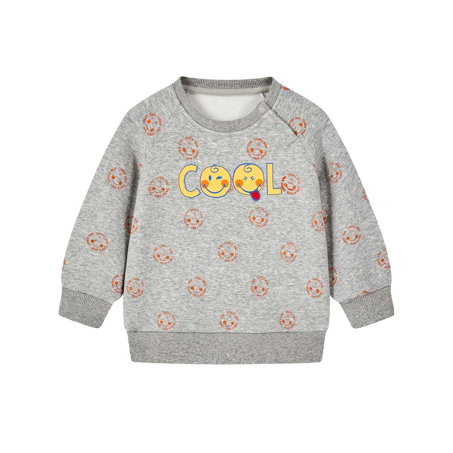 儿童浅灰色印花卫衣