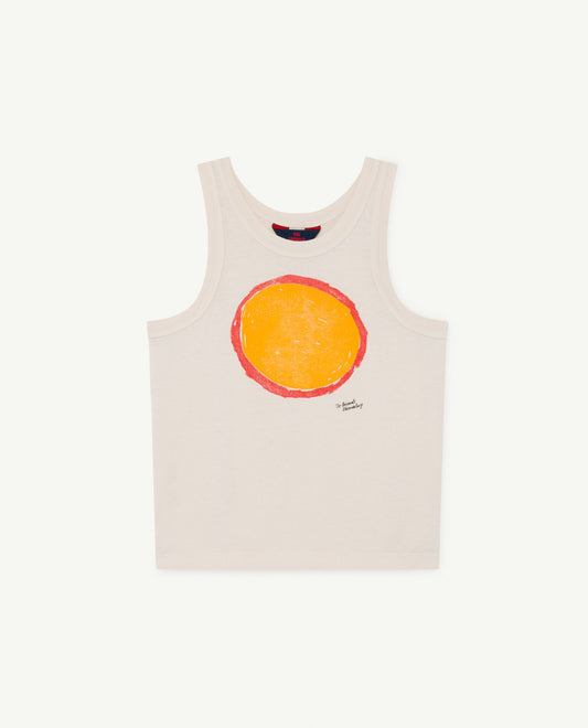 Boys & Girls White Cotton Tank Top